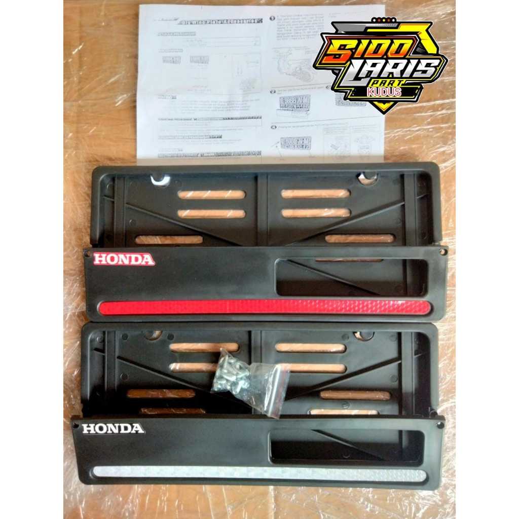 Dudukan Plat Nomor Motor List Merah 1pasang Universal Beat Aerox Pcx Nmax Vario 125 150