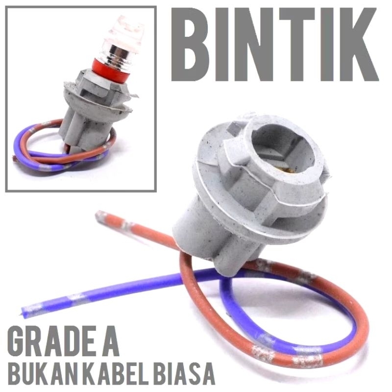 FITTING SEIN Kabel Bintik Fiting Lampu Led Bohlam Sen Riting T10 T13 Senja Kota Universal Motor Mobi