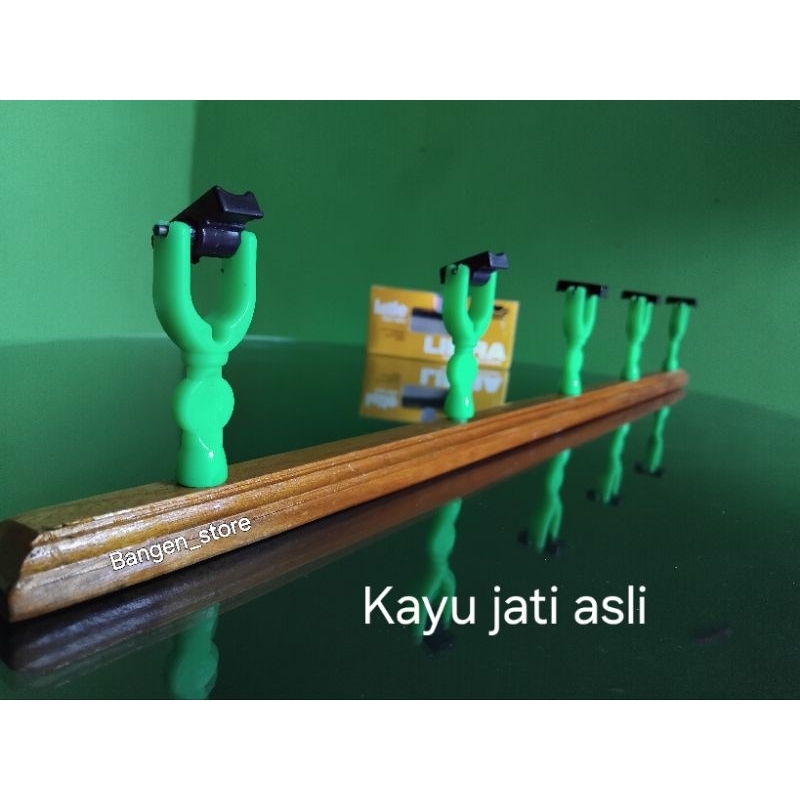 Saka libra Mini pion + dudukan/standar kayu satu set kanco sensitip joran timbang dudukan jeujeur ti