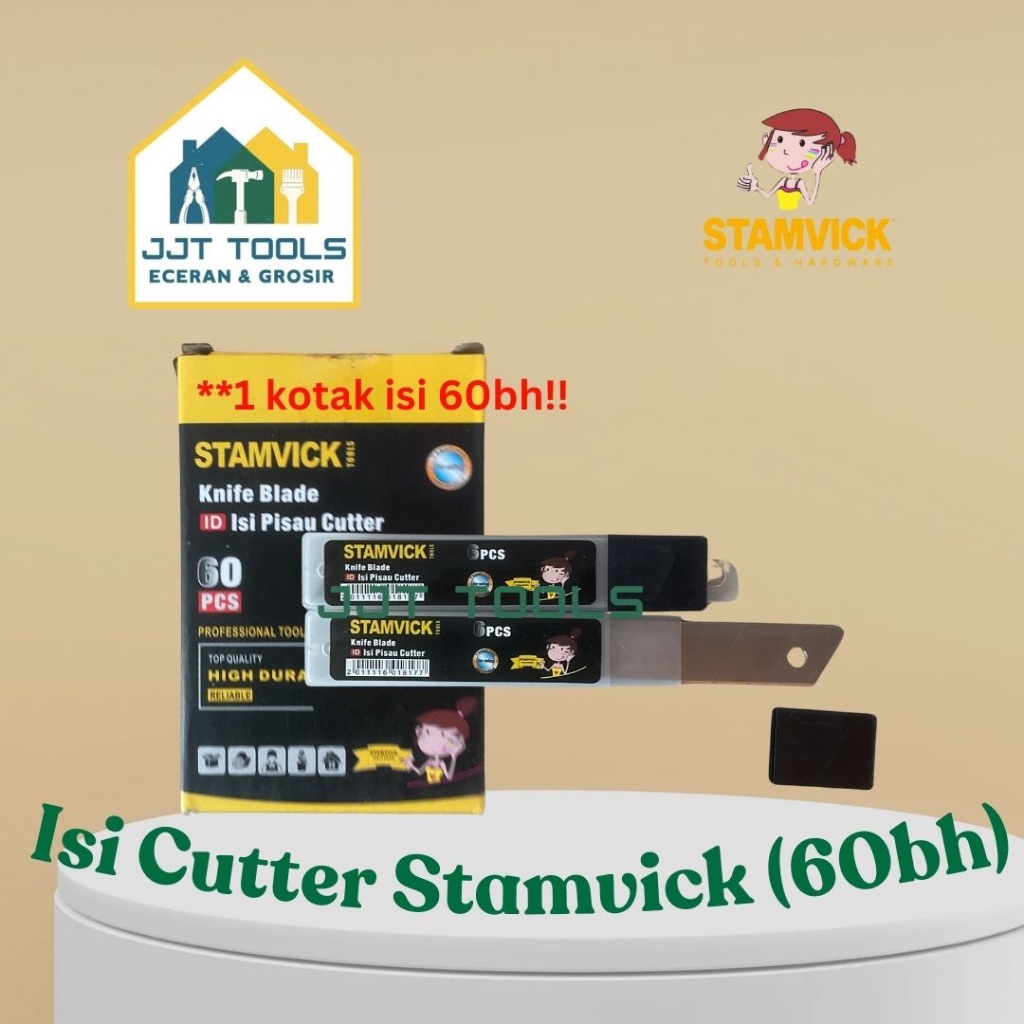 

isi cutter stamvick 1 kotak isi 60bh JUAL PERKOTAK!