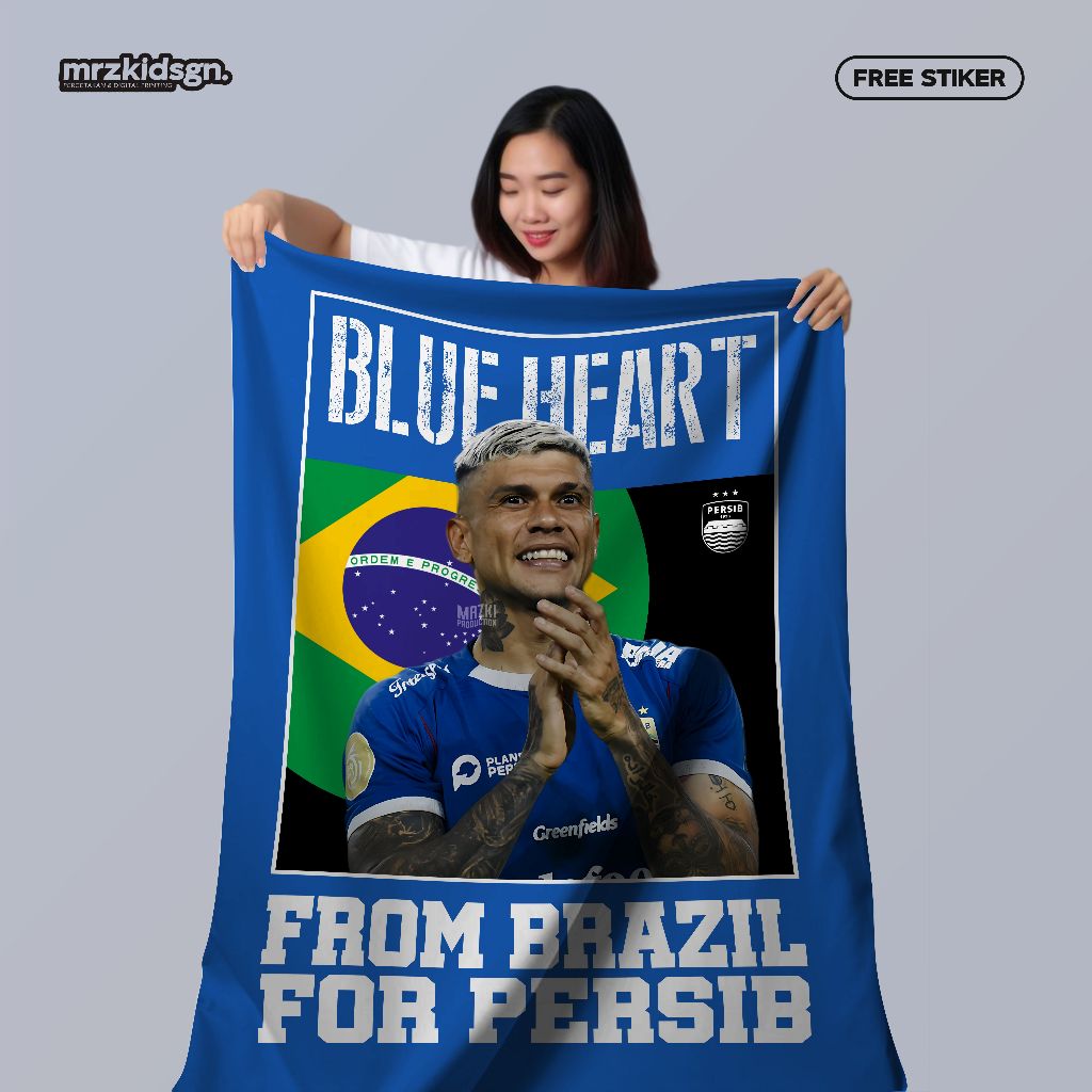 Giant Flag Bendera Pemain Persib Bandung | Bendera Ciro David Tyrone Klok | Mini Flag Player Persib 
