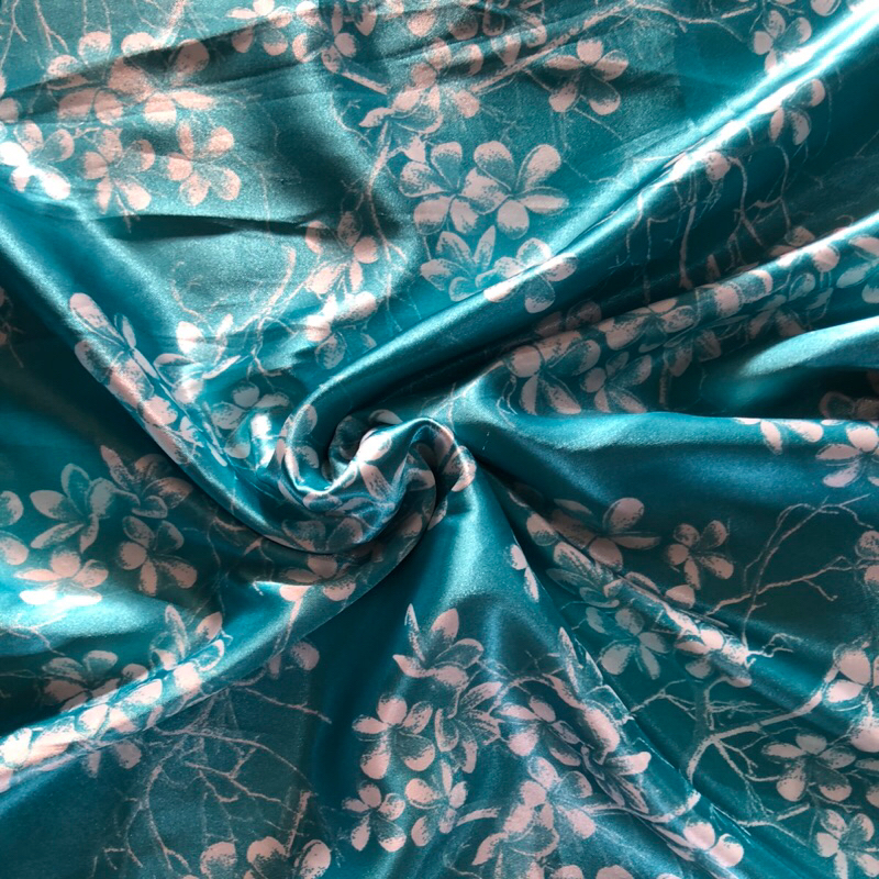 kain satin silk motif - kain satin silk motif bunga - kain satin silk motif luxury - kain satin silk
