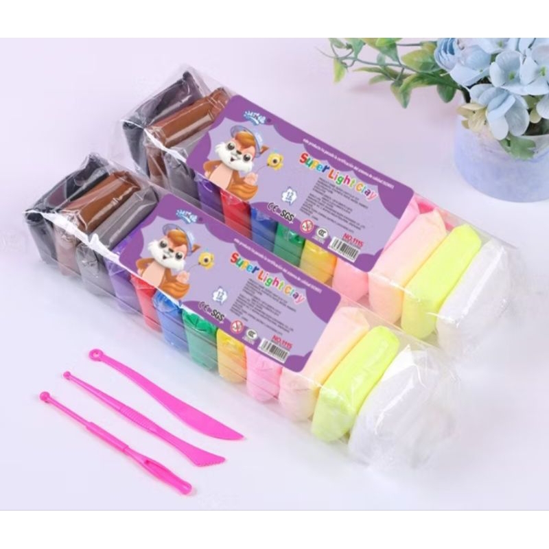 SuksesMart_ Clay mainan anak isi 12 pcs/ Clay isi 12/ Clay warna Warni