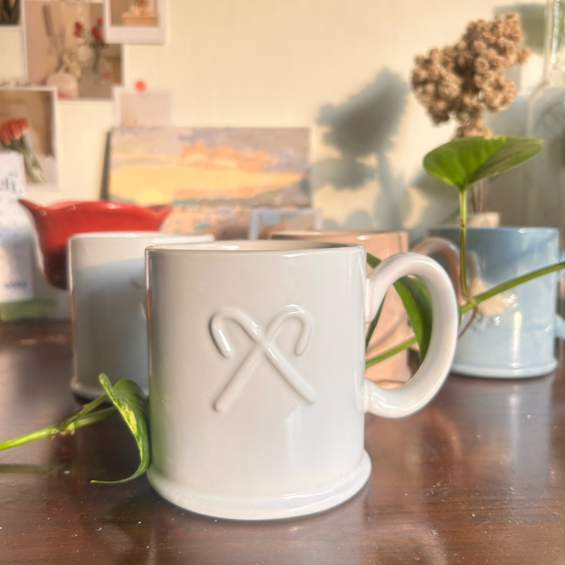 Mug Keramik Aesthetic Vintage Tebal Cantik