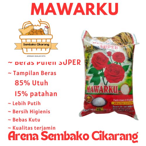 

(BISA COD) PROMOO BERAS MAWARKU 5 KG ARENA SEMBAKO CIKARANG
