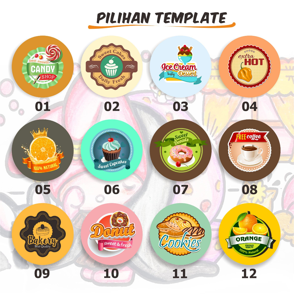 

STICKER CUSTOM LABELKEMASAN UNTUK MAKANAN, MINUMAN, OL SHOP DLL A3+