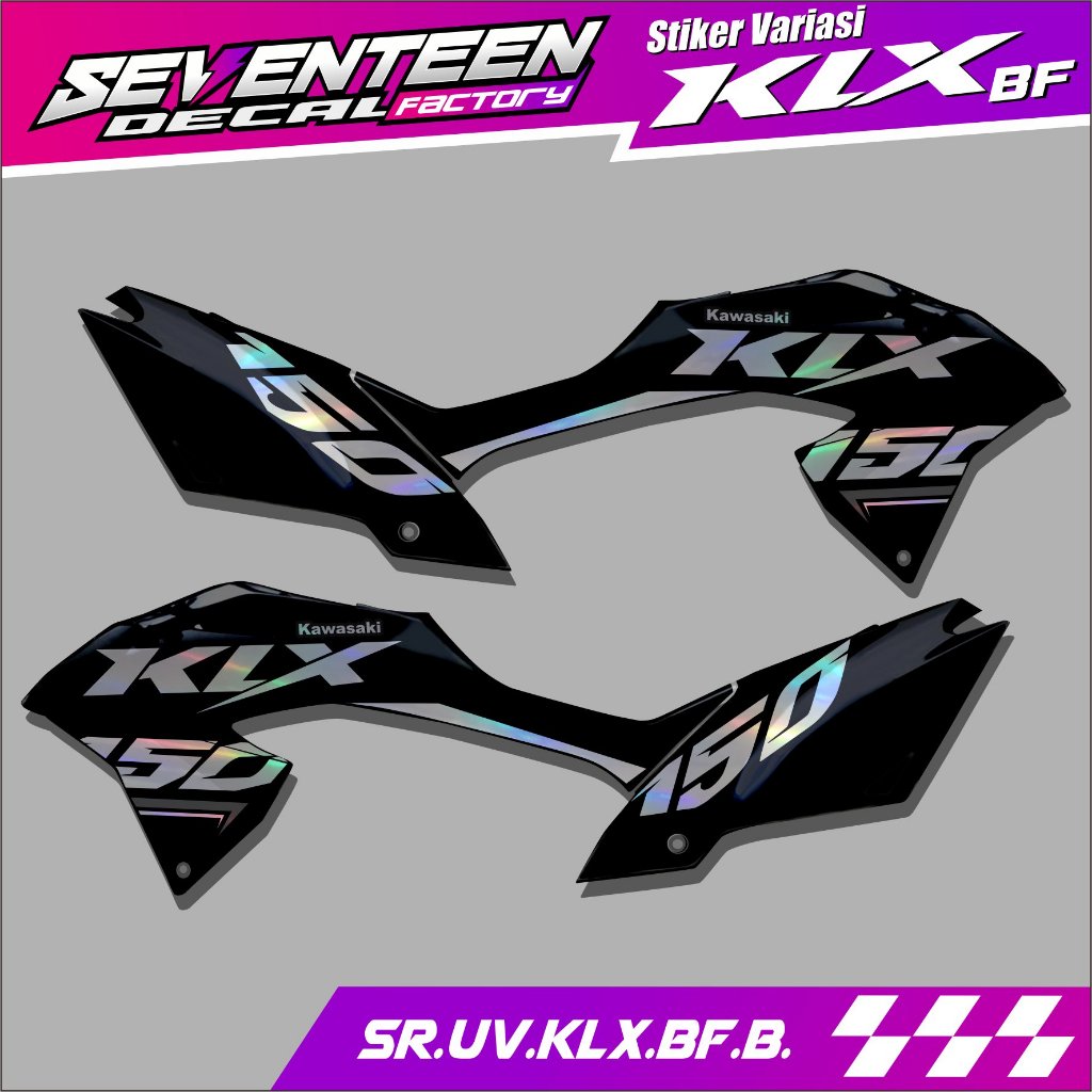 Striping motor KLX bf lis stiker variasi motor KLX bf bahan vinyl dan transparan
