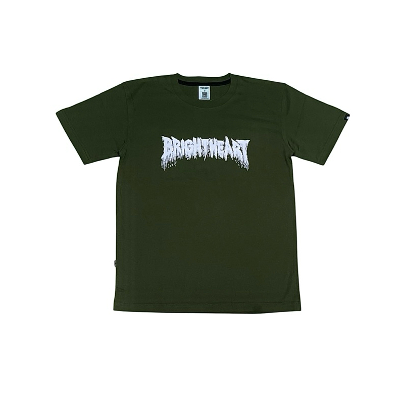 Tshirt Green Olive Droplets