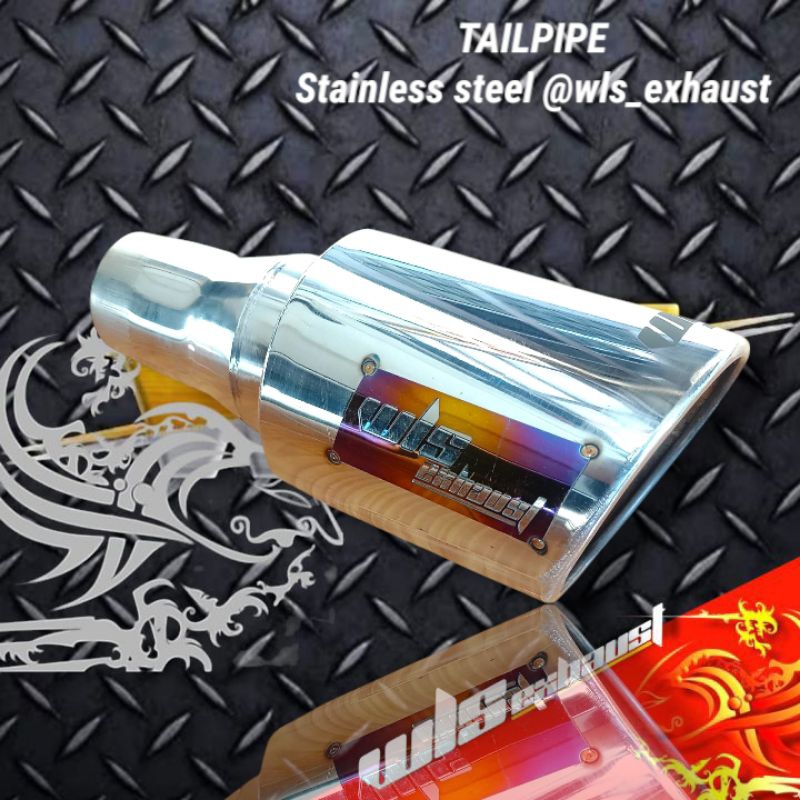 KNALPOT MOBIL BENSIN TAILPIPE  WLS EXHAUST STAINLESS STEEL