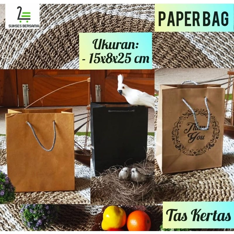 

Paper Bag Motif 15x8x25cm (LUSINAN) /Tas kado/ Tas Kertas