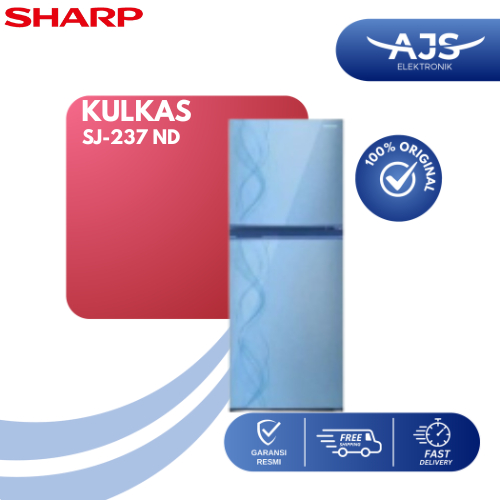 KULKAS 2 PINTU SHARP SJ-237ND AS  GARANSI RESMI TERMURAH
