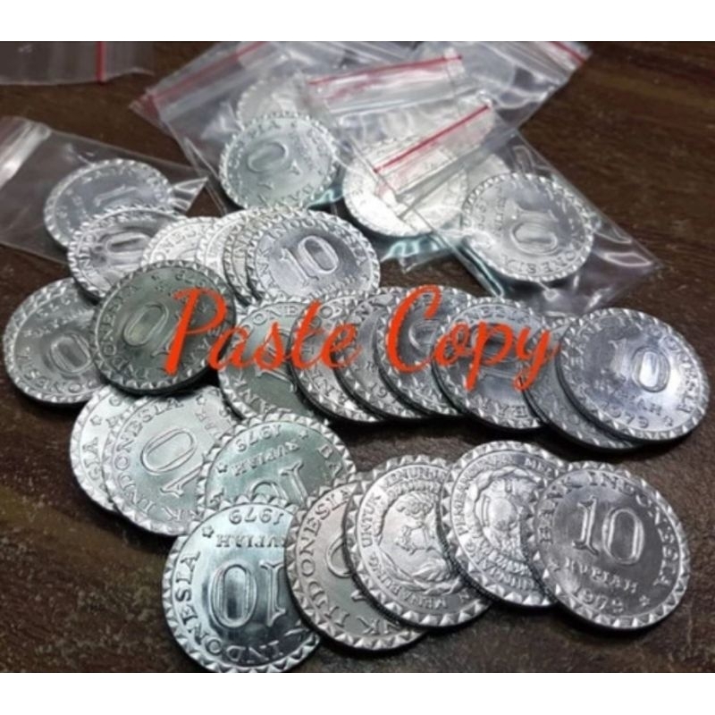 uang kuno koin 10 rupiah Tabanas