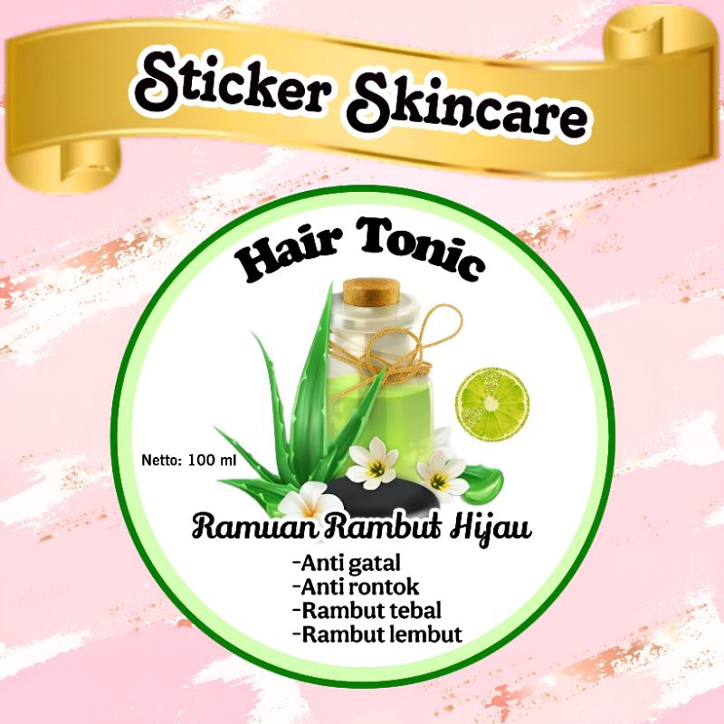 

(MINIMAL ORDER 100 PCS) STICKER HAIR TONIC CUSTOM