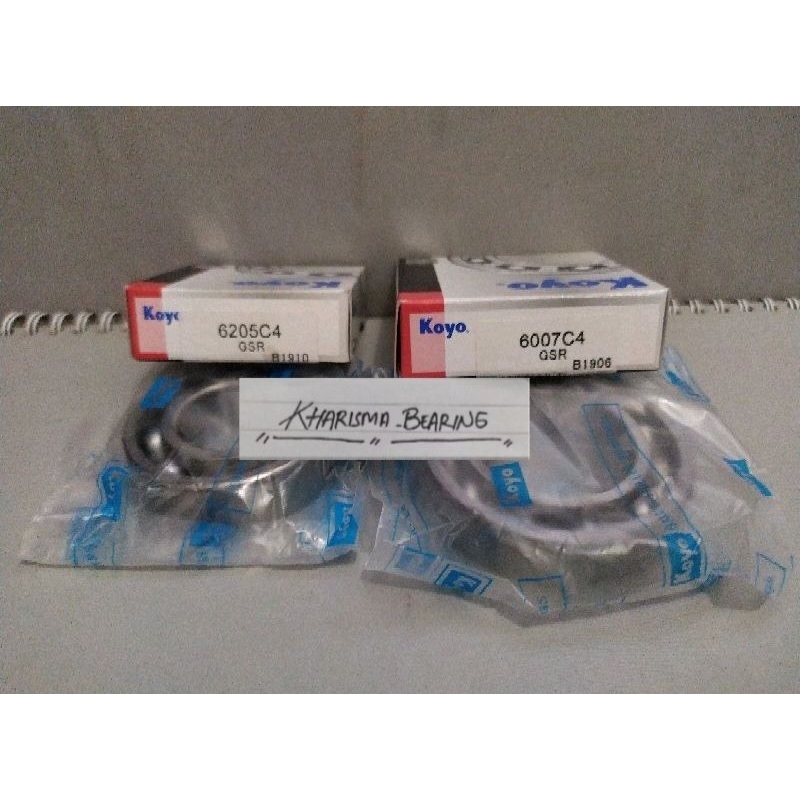Bearing High Speed 6205 C4 + 6007 C4 Koyo Set Kruk As Beat Shogun Smash Fulset C4 Original Japan