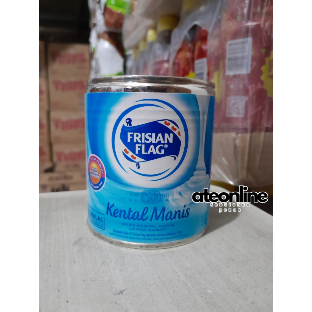 

Susu Kental Manis Bendera Frisian Flag Putih SKM 370gr KALENG