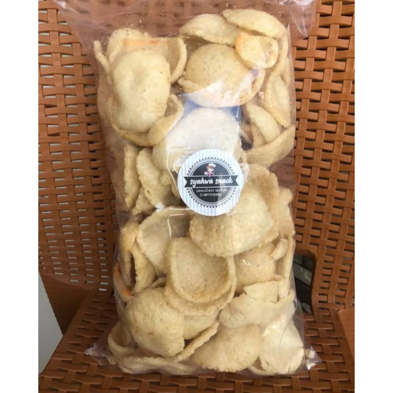 

Snack kerupuk Udang rebon berat 500 gram