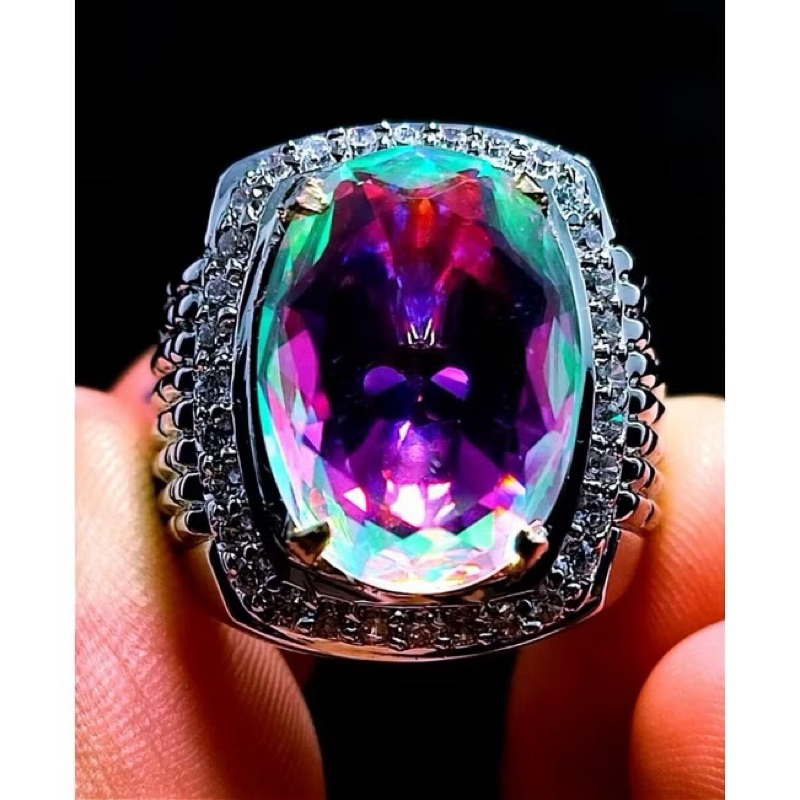 BATU CINCIN PRIA AKIK PERMATA KALIMAYA INDIA FULL COLOUR SIAP PAKAI