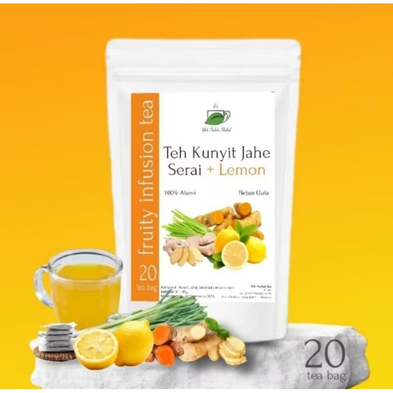 

TEH KUNYIT, JAHE, SERAI & LEMON