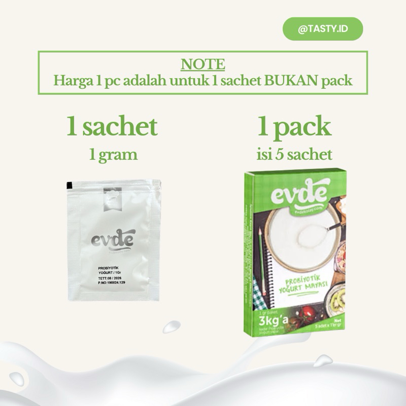 

IO HALAL Premium Yogurt Starter Evde Turki / Yogurt Culture / Kultur Yogurt / Bibit Yogurt / Biang