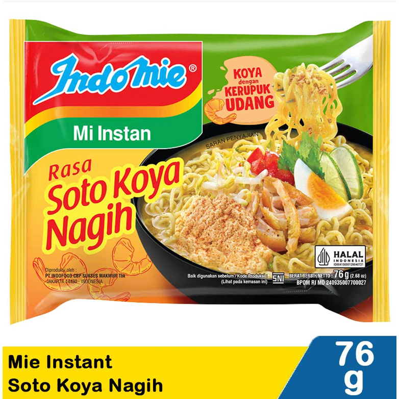 

Indomie Mie Instant Soto Koya Nagih 76 Gram