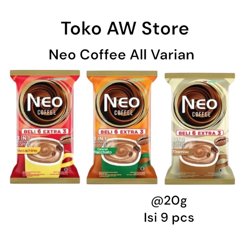

Kopi Neo Coffee Renceng isi @20gr x 9sachet l Kopi Renceng l Kopi Minuman Instan