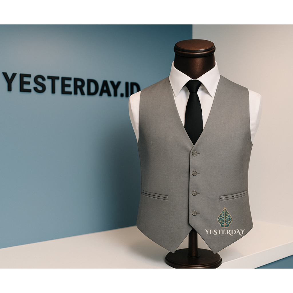 YESTERDAY Rompi Pria Premium Vest Pria Formal Vintage / Rompi Cowok Stylish Tebal Outfit Kerja