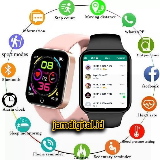 Jam Tangan Pintar Anak Pria Wanita Dewasa Smartwatch Terbaru Olahraga Sensor Detak Jantung Monitor K