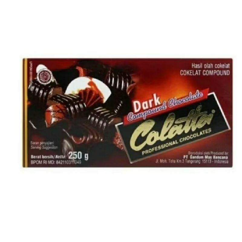 

cokelat colatta dark/batang 250gr