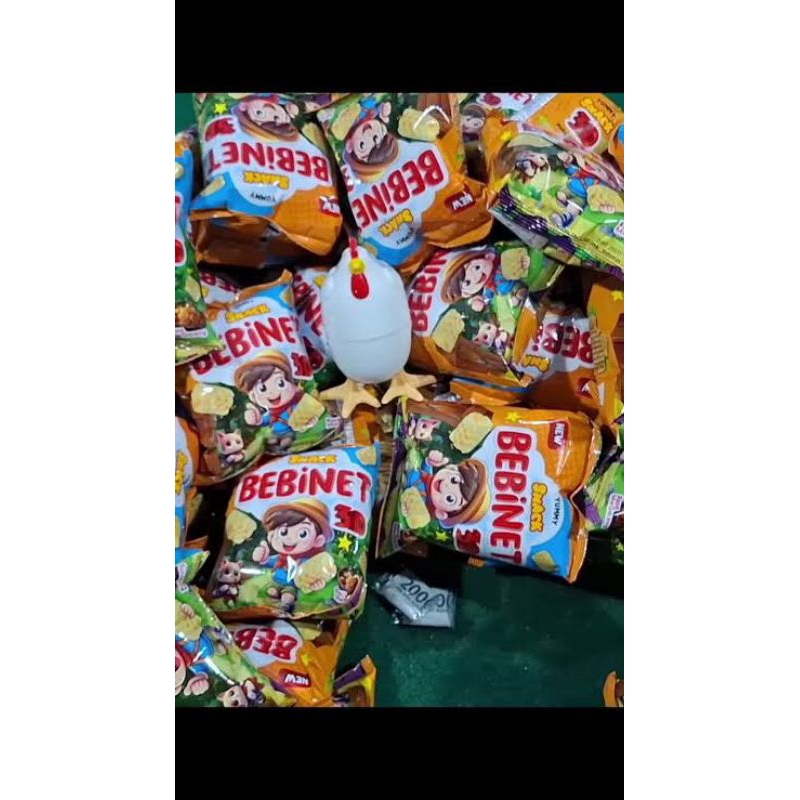 

Chiki bebbinet Snack berhadiah uang 1 renceng isi 10 bungkus