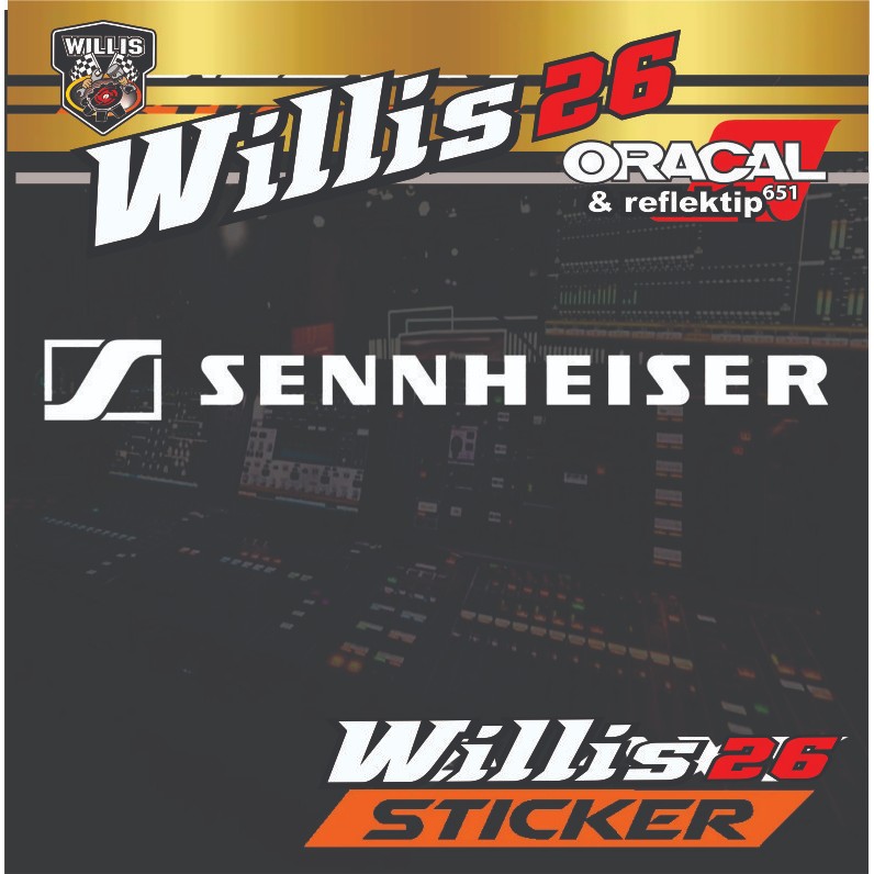

cutting sticker hardcase box sound system sennheiser.stiker audio alat musik speaker logo senheiser