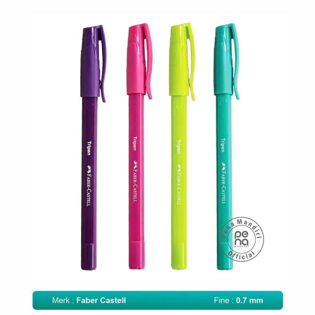

Pulpen Tripen Faber-Castell (0.7 mm) Ballpoint Bolpen 0.7 mm Warna Pastel