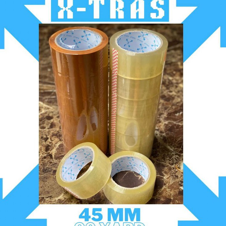 

Cod Lakban Xtras Ukuran 45 mm 9 Yard 1 Rol isi 6 pcs