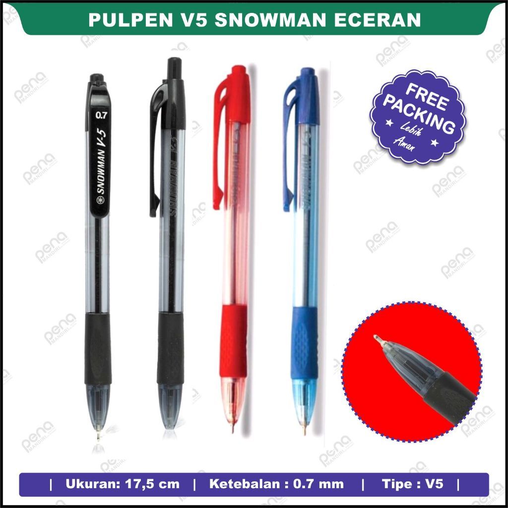 

Pen Snowman V5 0.7mm / Pulpen V5 Snowman Eceran