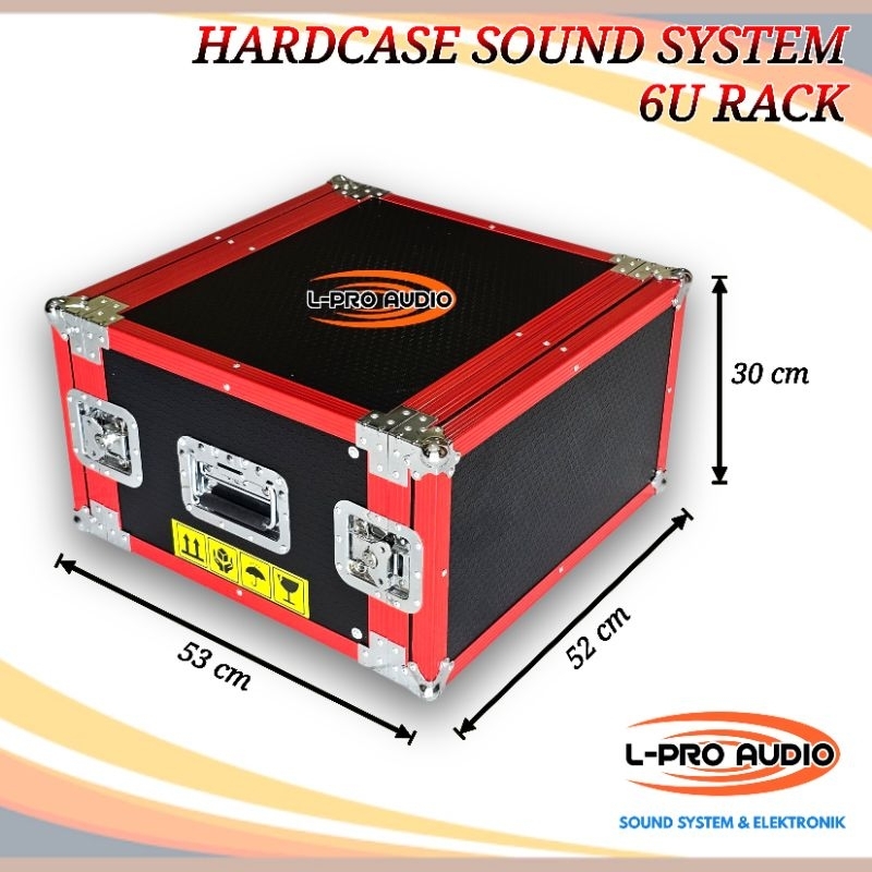Hardcase asesoris 6U rak server sound system sound gear accesories 6U Rack