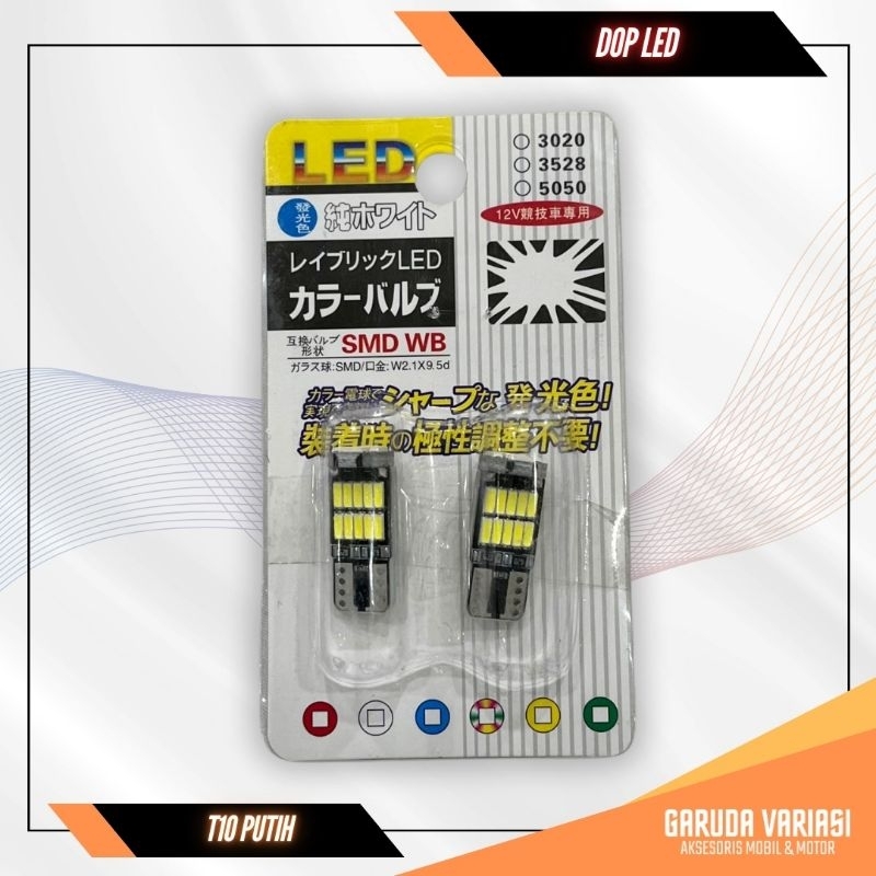 Dop T10 LED PUTIH Lampu Sein Lampu Senja Lampu Sein Soket