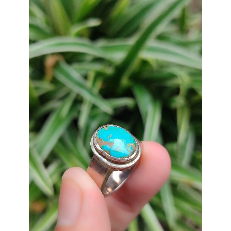 Batu Pirus/Virus Asli Ring Perak