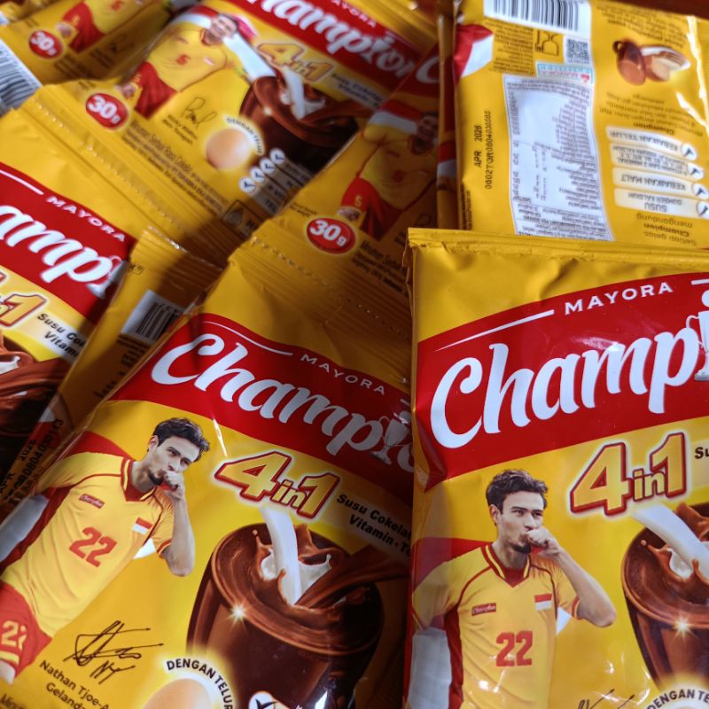 

Susu Cokelat Champion Rencengan Minuman Cokelat Berenergi Cocok Untuk Anak dan Dewasa
