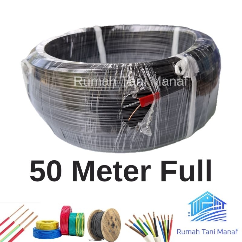 50METER Kabel Telepon Kabel Listrik Kabel Tembaga Kabel Drop Wire Kabel Isi 3