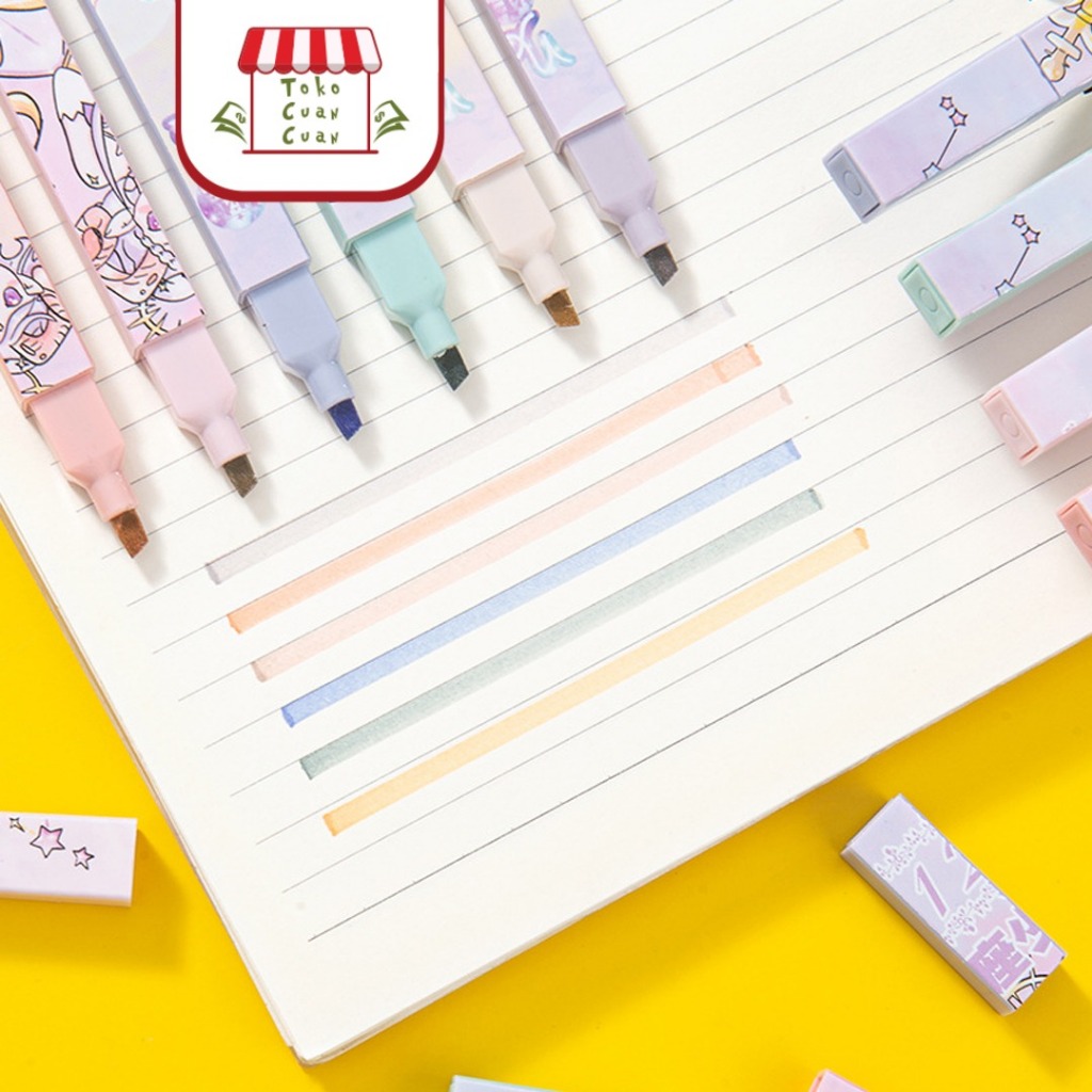 

TCC 1 Set Isi 6 Warna Zodiak Libra Gemini Taurus Aries Stabilo Set Highlighter Stabillo Lucu Highlighter Anime