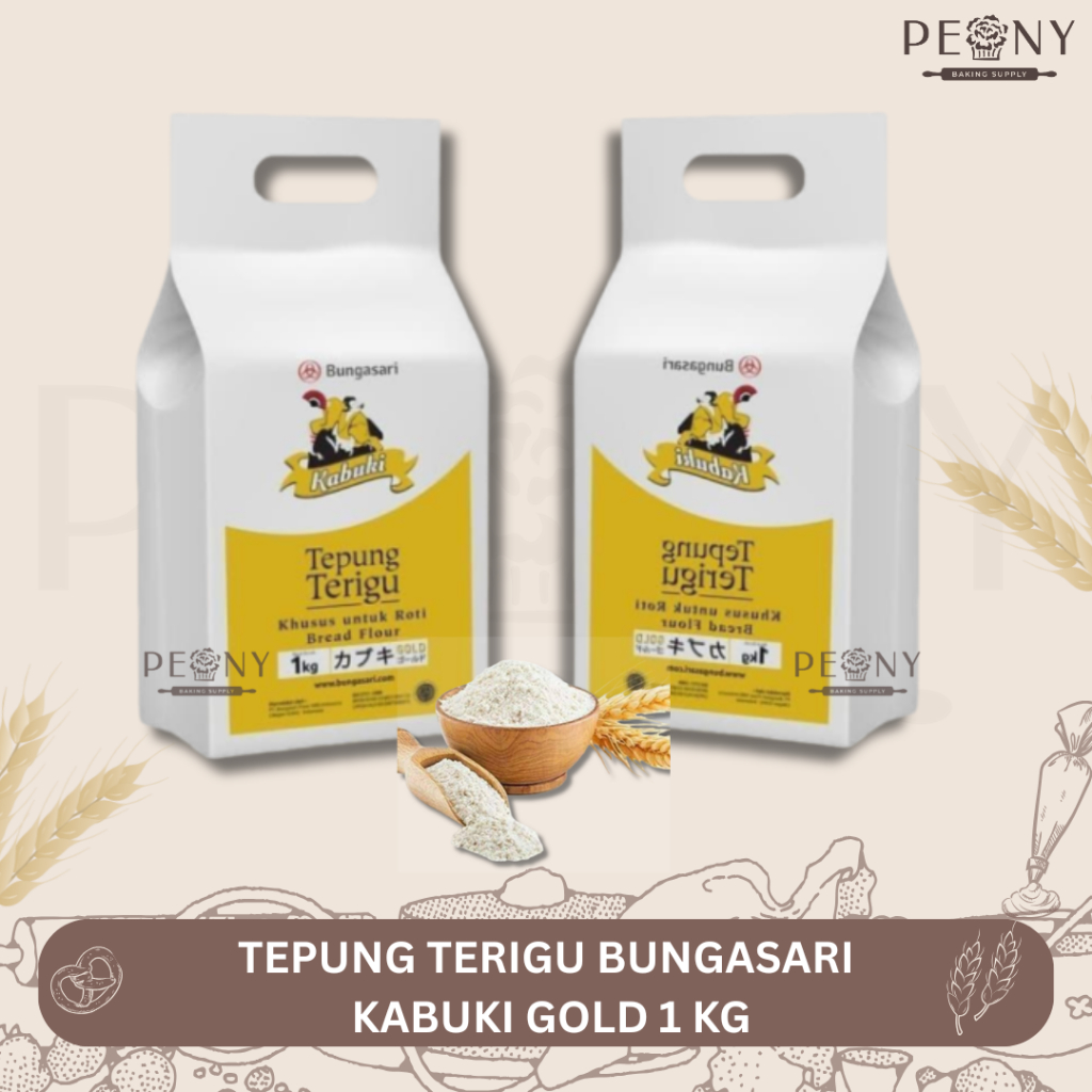 

TEPUNG TERIGU BUNGASARI KABUKI GOLD 1 KG/TEPUNG TERIGU PROTEIN TINGGI
