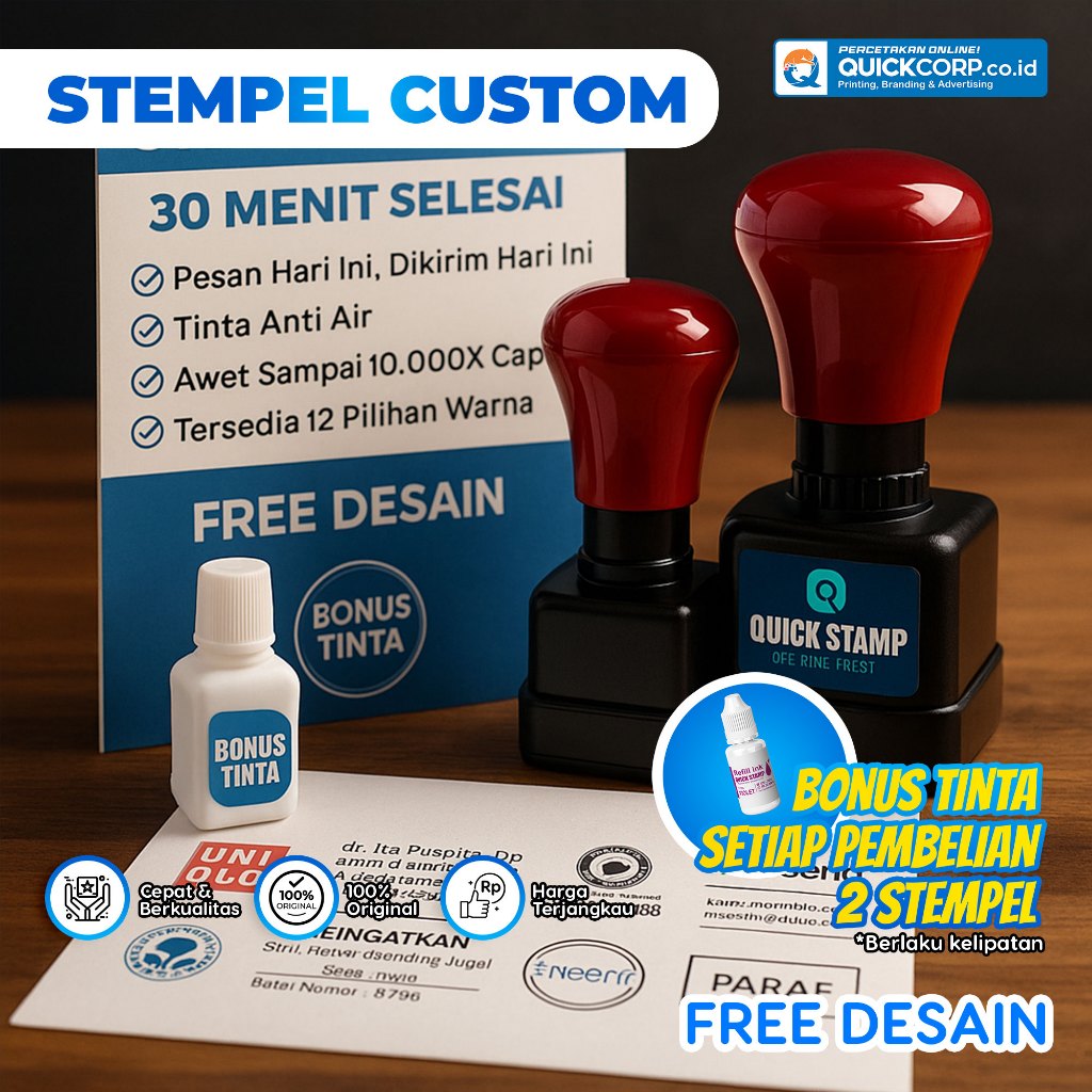 

Stempel Otomatis, Stempel Custom, Stempel Nama, Stempel Lunas, Stempel Tanggal, Stempel Jumbo