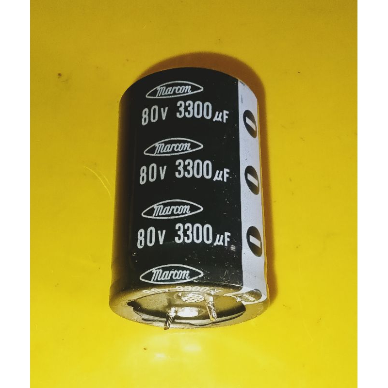 ELCO 80V 3300UF T 4.5CM D 3CM BEKAS ORIGINAL