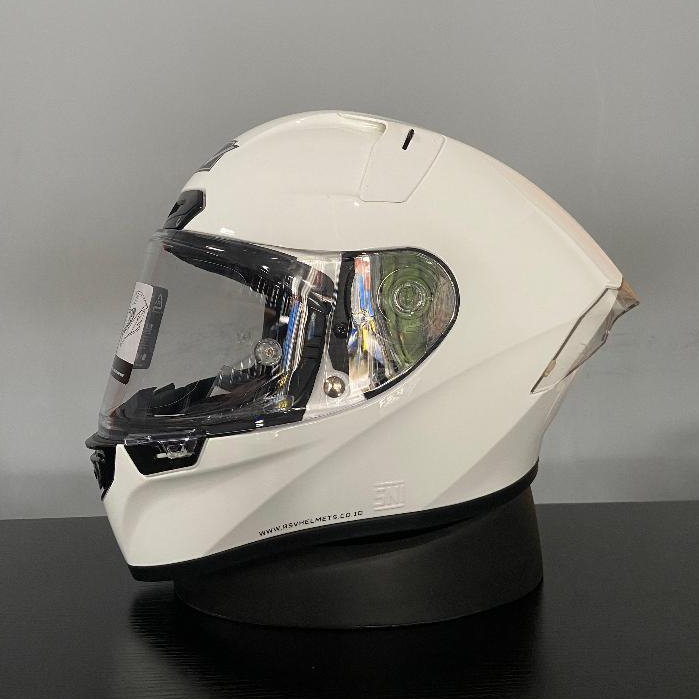 Helm RSV FFS21 White Full Face Putih Polos Spoiler