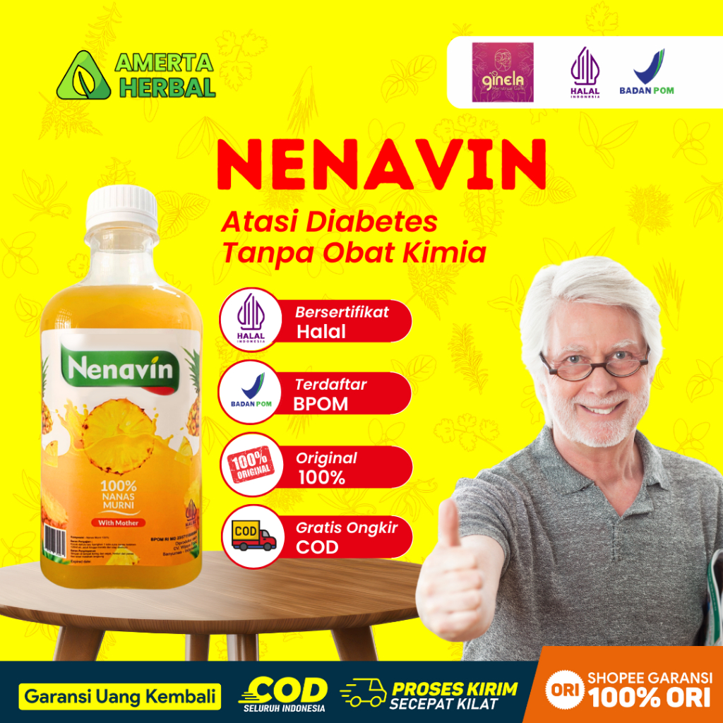 

NENAVIN 300ml - Minuman Cuka Nanas Murni Membantu Atasi Diabetes dan Kontrol Gula Dalam Darah