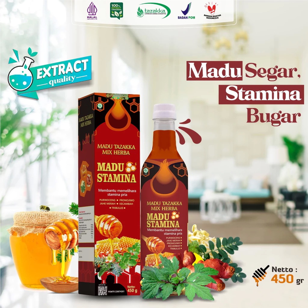 Madu Stamina Vitalitas Pria Dewasa Kuat Tahan Lama & untuk Kekebalan Tubuh herbal bestseller