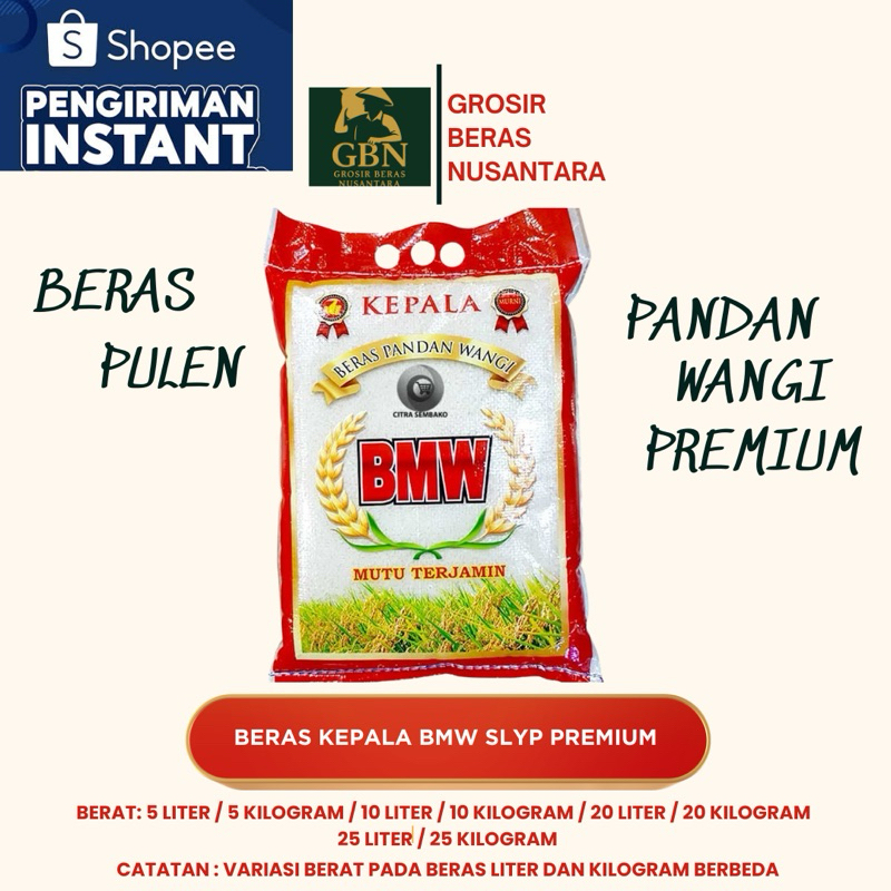 

BERAS BMW PANDAN WANGI - BERAS WANGI PANDAN ALAMI / TEXTURE PULEN / TIDAK LENGKET