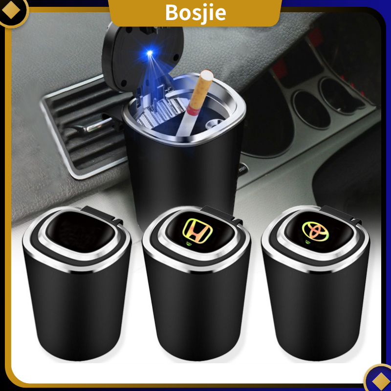 LED Asbak Rokok Mobil Asbak Rokok Mobil/Asbak Mobil lampu LED Stainless Steel Aksesoris Mobil/Mini S