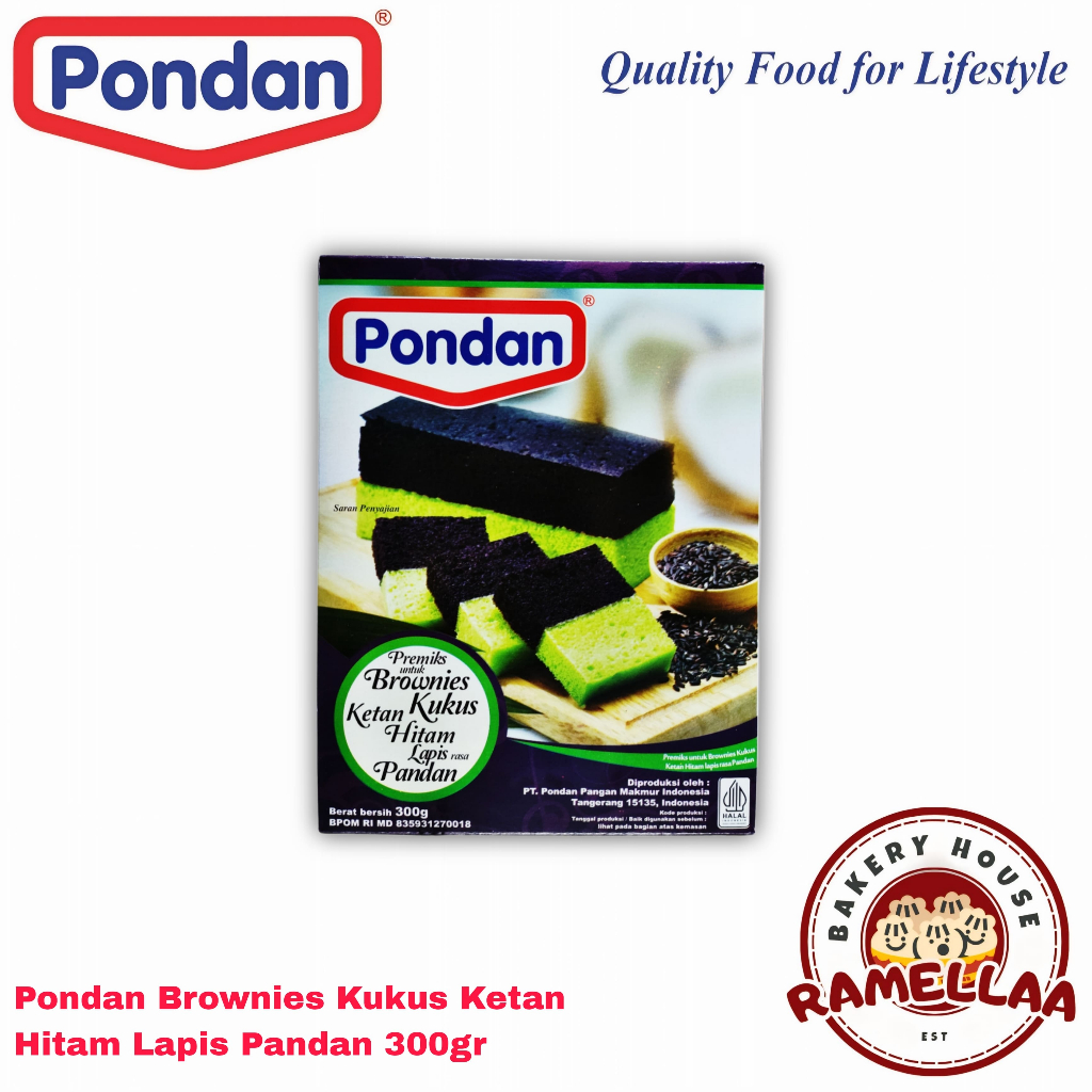 

Pondan Brownies Kukus Ketan Hitam Lapis Pandan 300gr