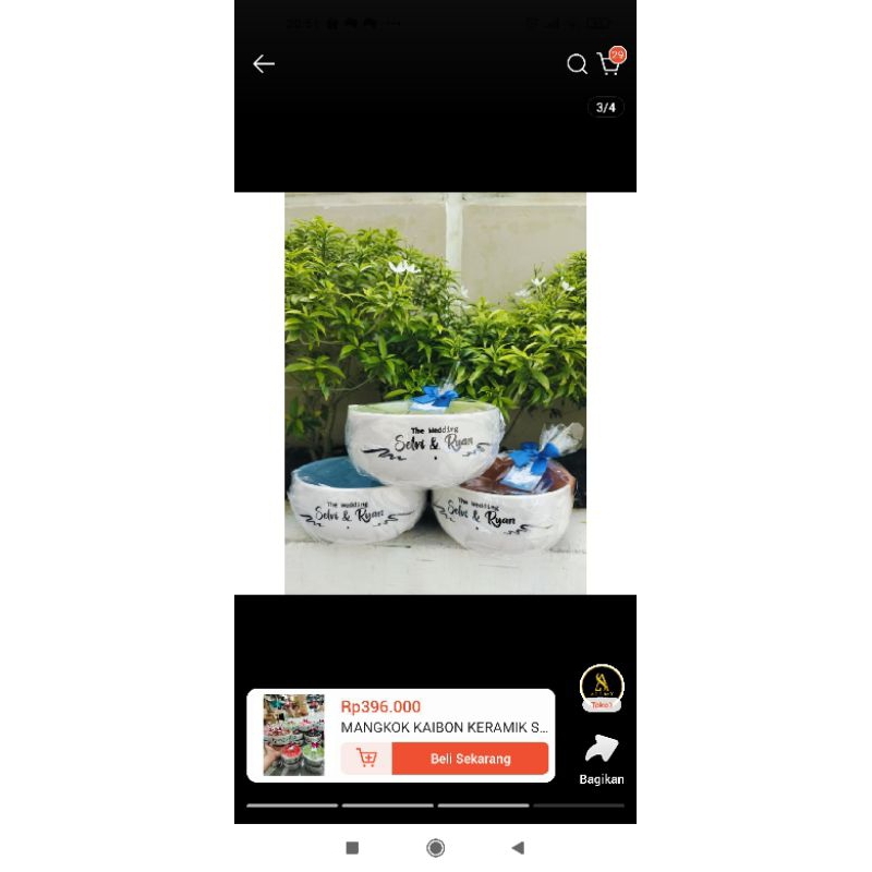 Magkok kaebon paket 6 untuk sovenir balen bayi dan pernikahan bisa pesan nama