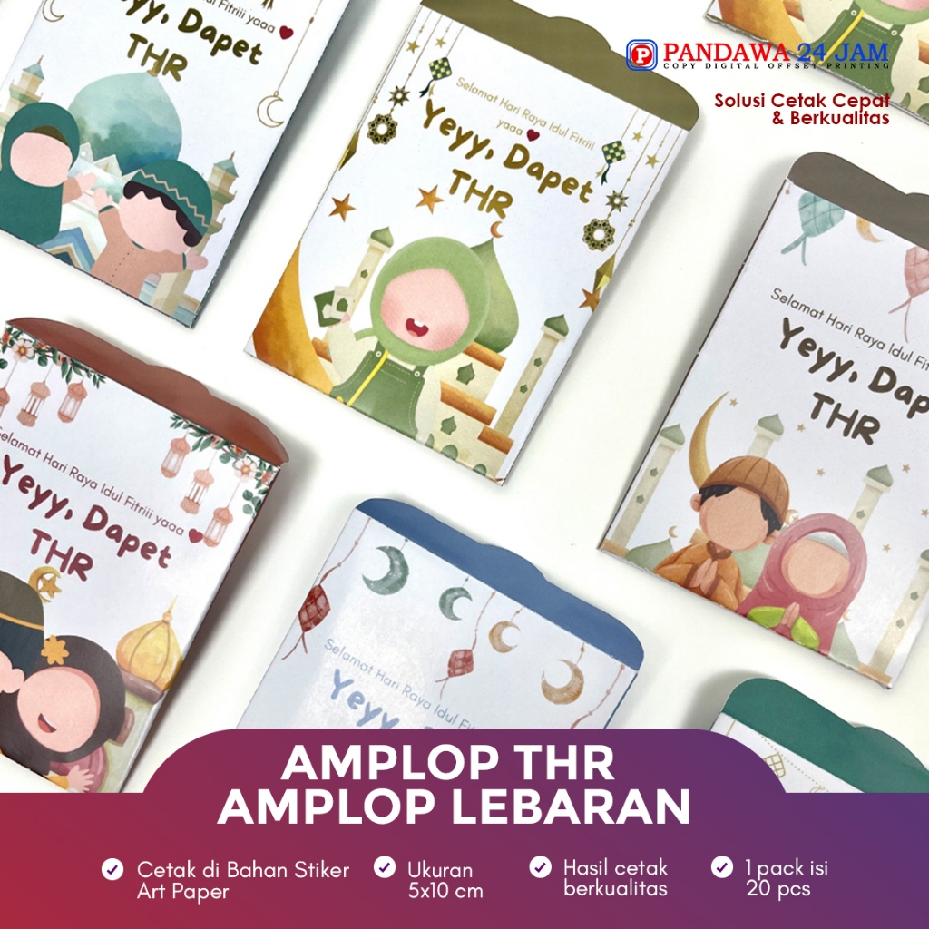

[20 Pcs ] Amplop THR Lebaran Idul Fitri Amplop Lucu Amplop Aesthetic || Amplop THR ( Free Template Design Template )